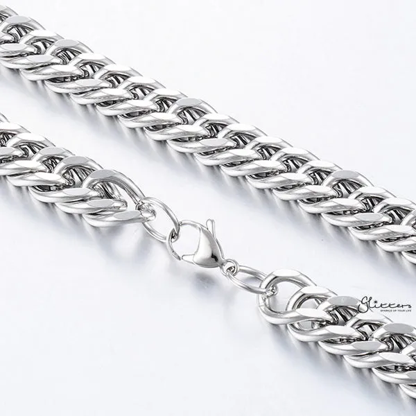 Stainless Steel Curb Link Chain Necklace - 7.5mm width | 61cm length