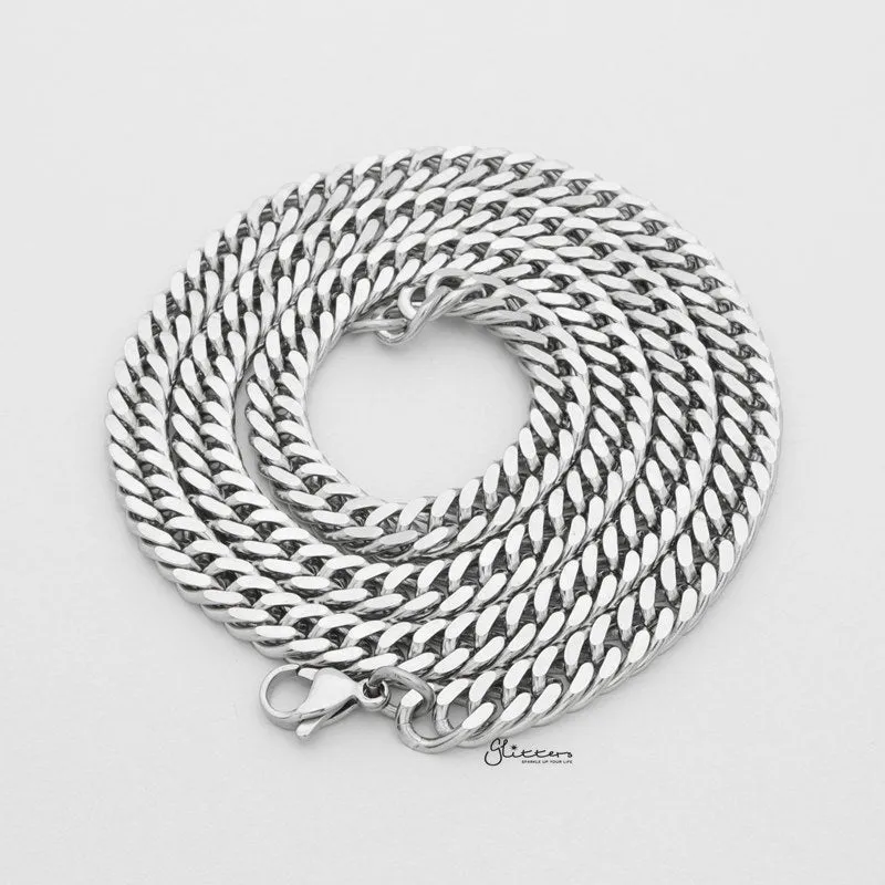 Stainless Steel Curb Link Chain Necklace - 7.5mm width | 61cm length