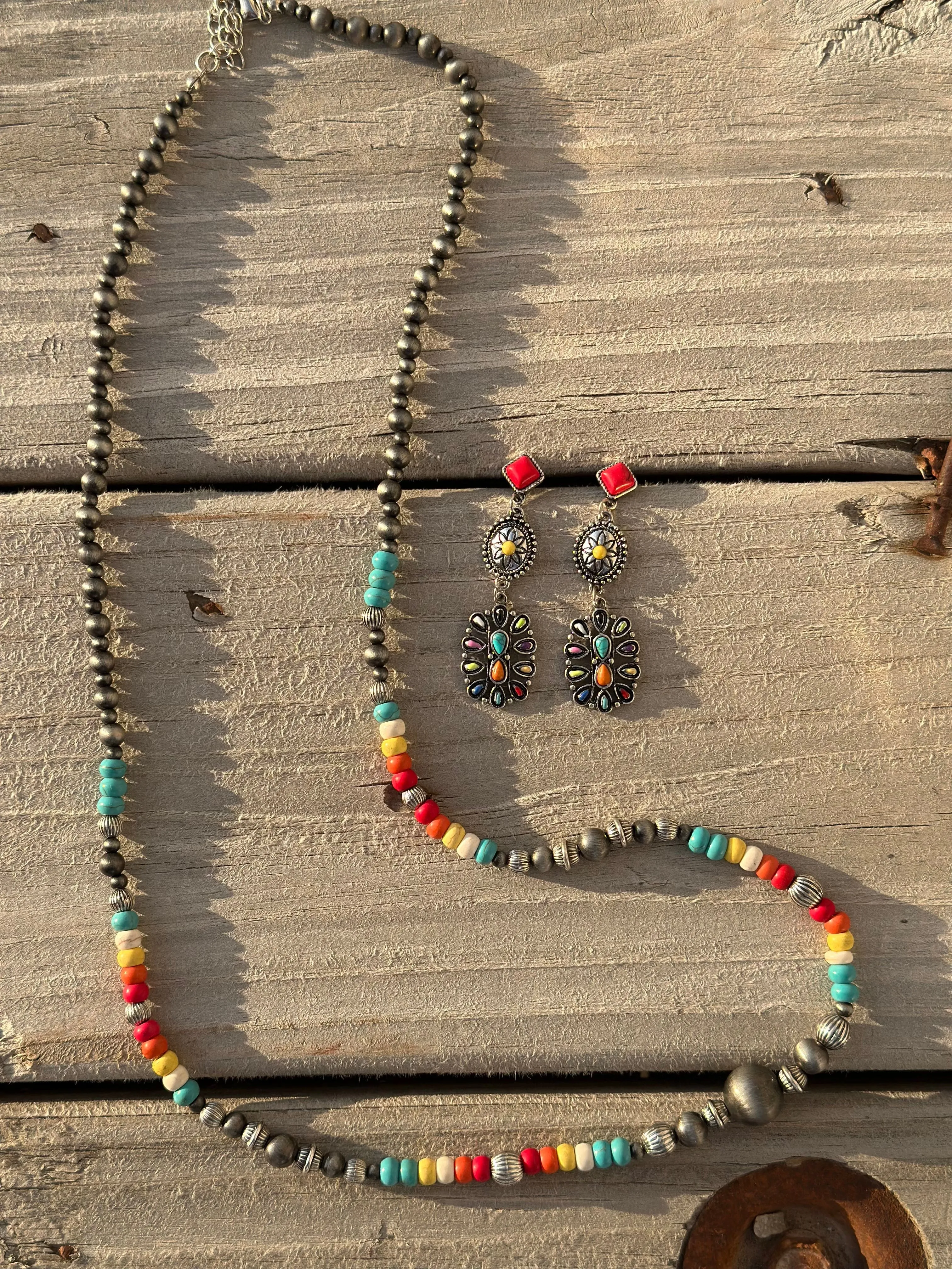 The Adobe Necklace, Earring & Bracelet Set