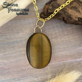 Tiger Eye Pendant with Necklace