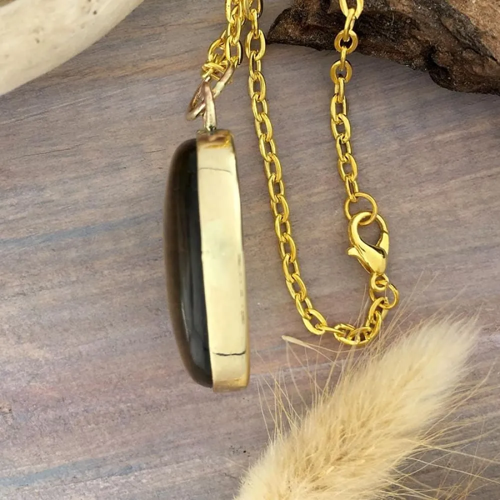 Tiger Eye Pendant with Necklace