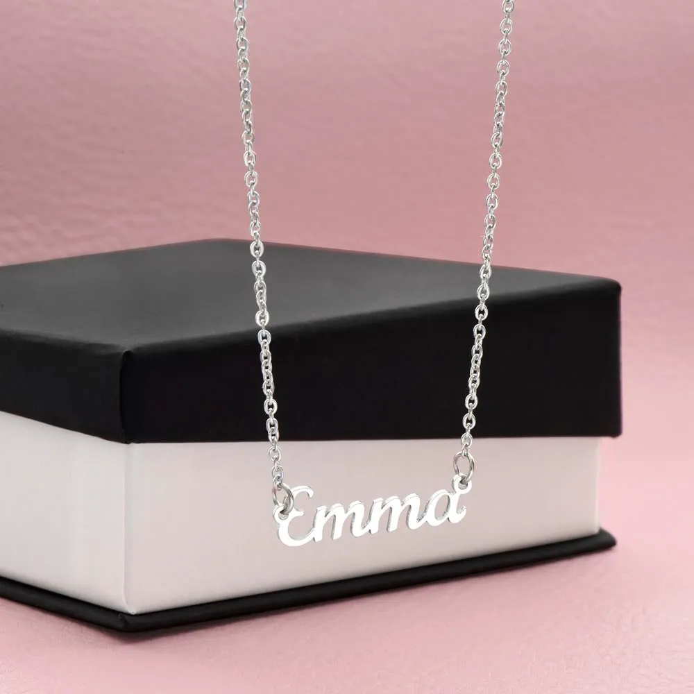 To My Amazing Girlfriend Gift You Complete Me Custom Name Necklace