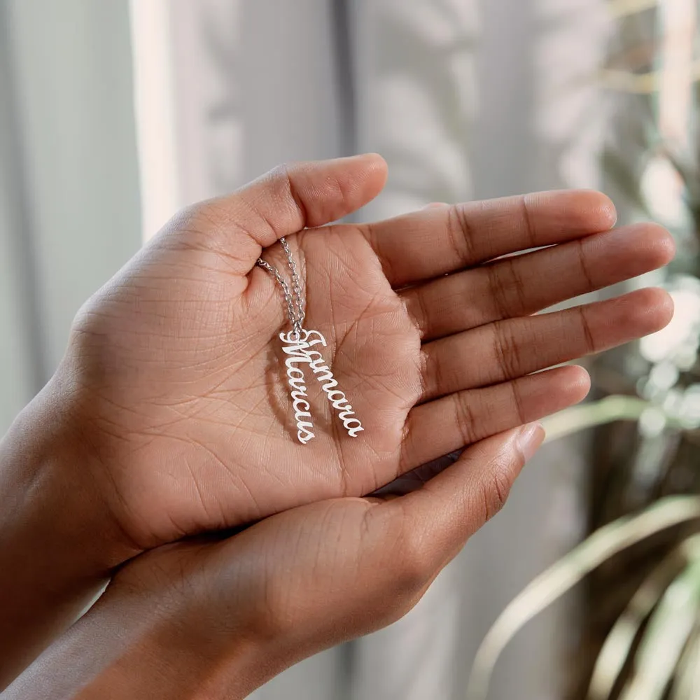 To Nana Gift, We're Connected By Heart Custom Multiple Grandchild Name Necklace