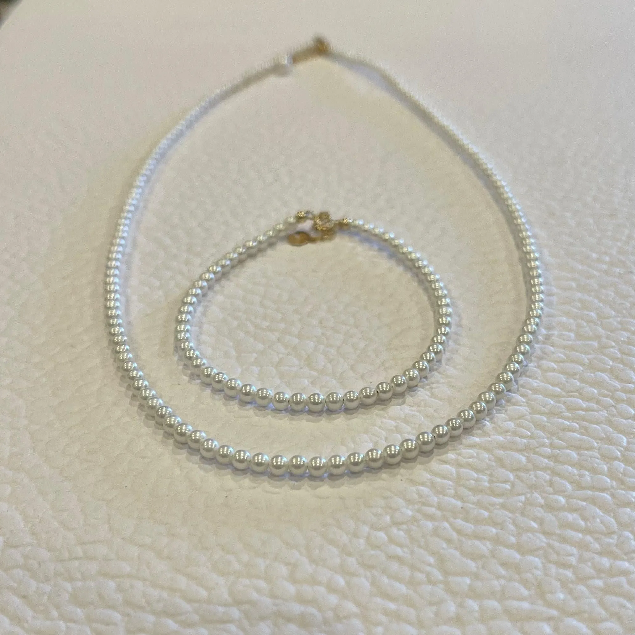 【Top Level】18k Freshwater Pearl 2.5-3mm Necklace or Bracelet or Set