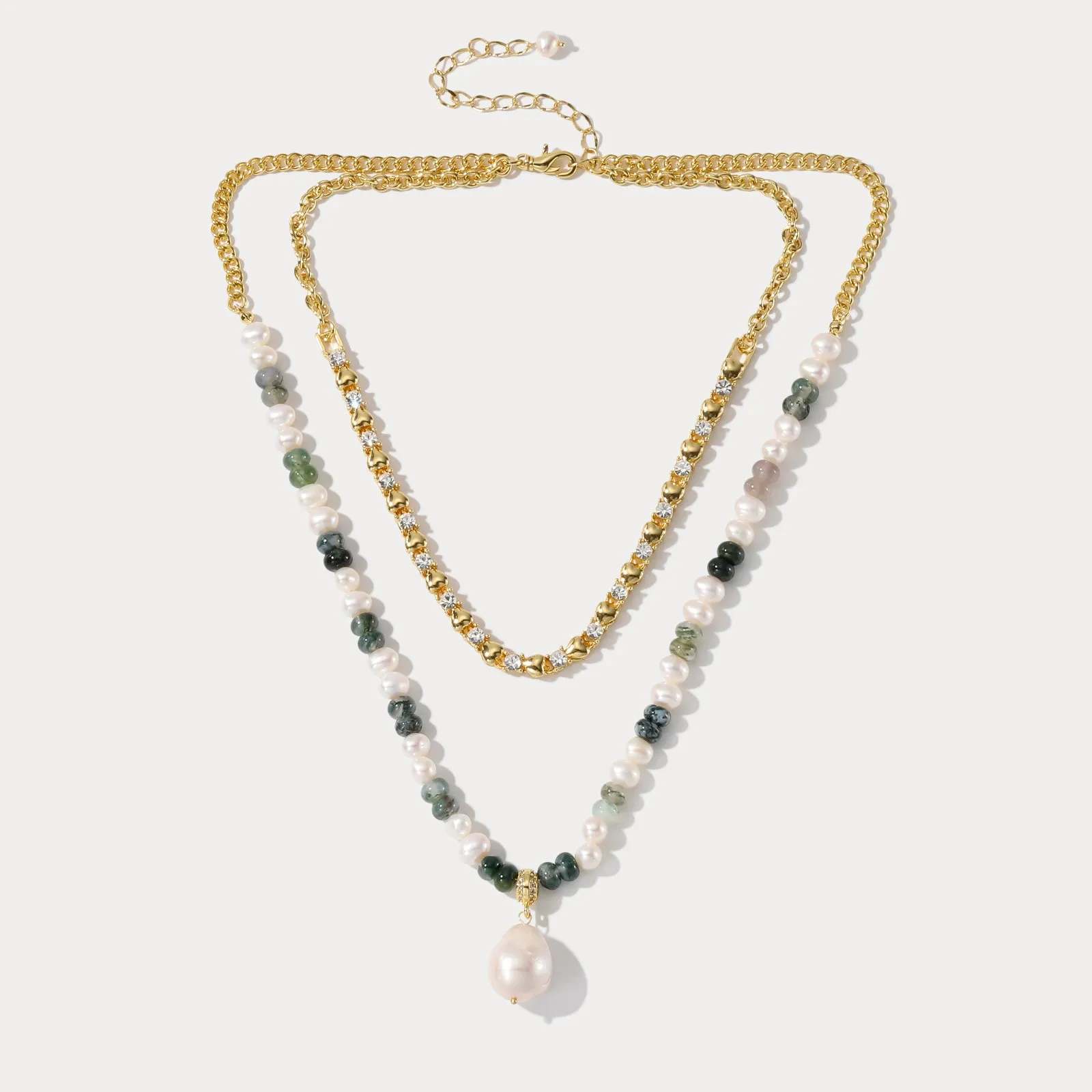 Turquoise Pearl Layered Necklace