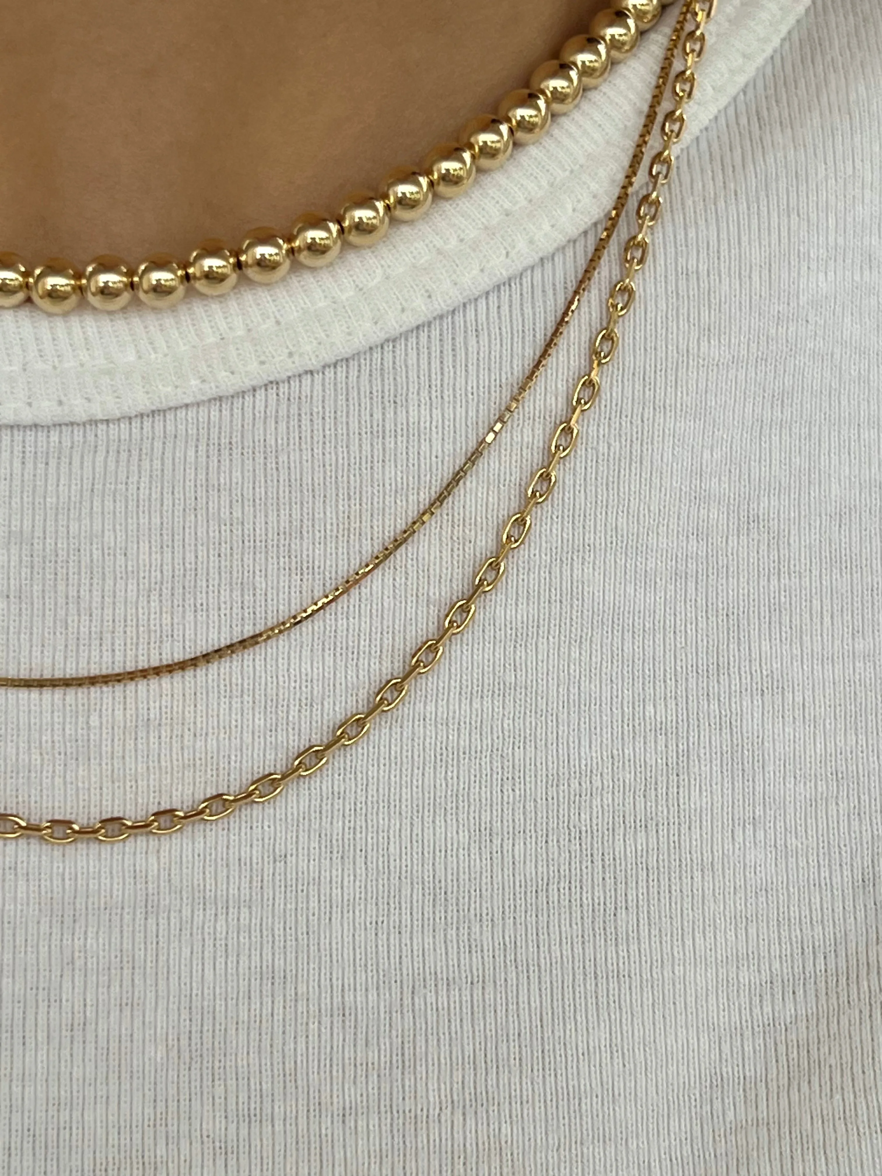 Vintage Box Chain Necklace