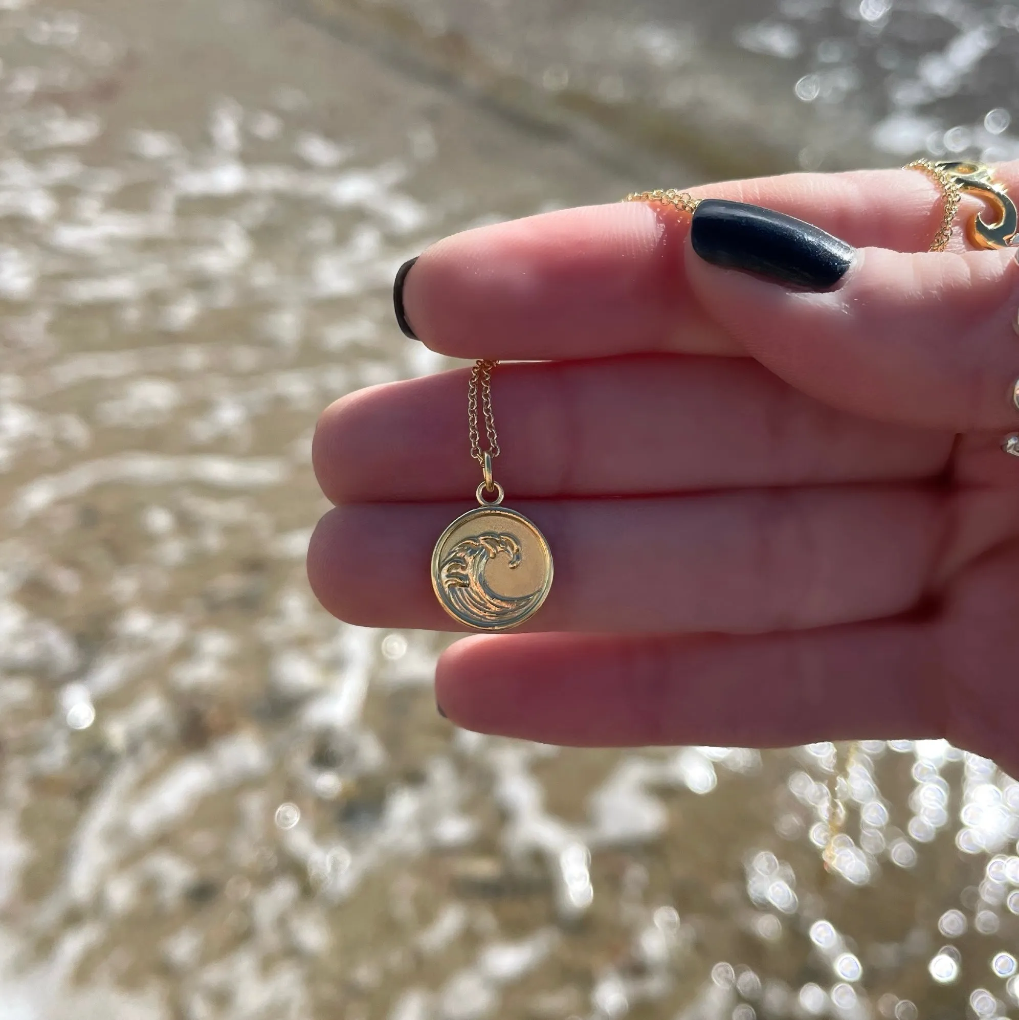 Wave Coin Necklace