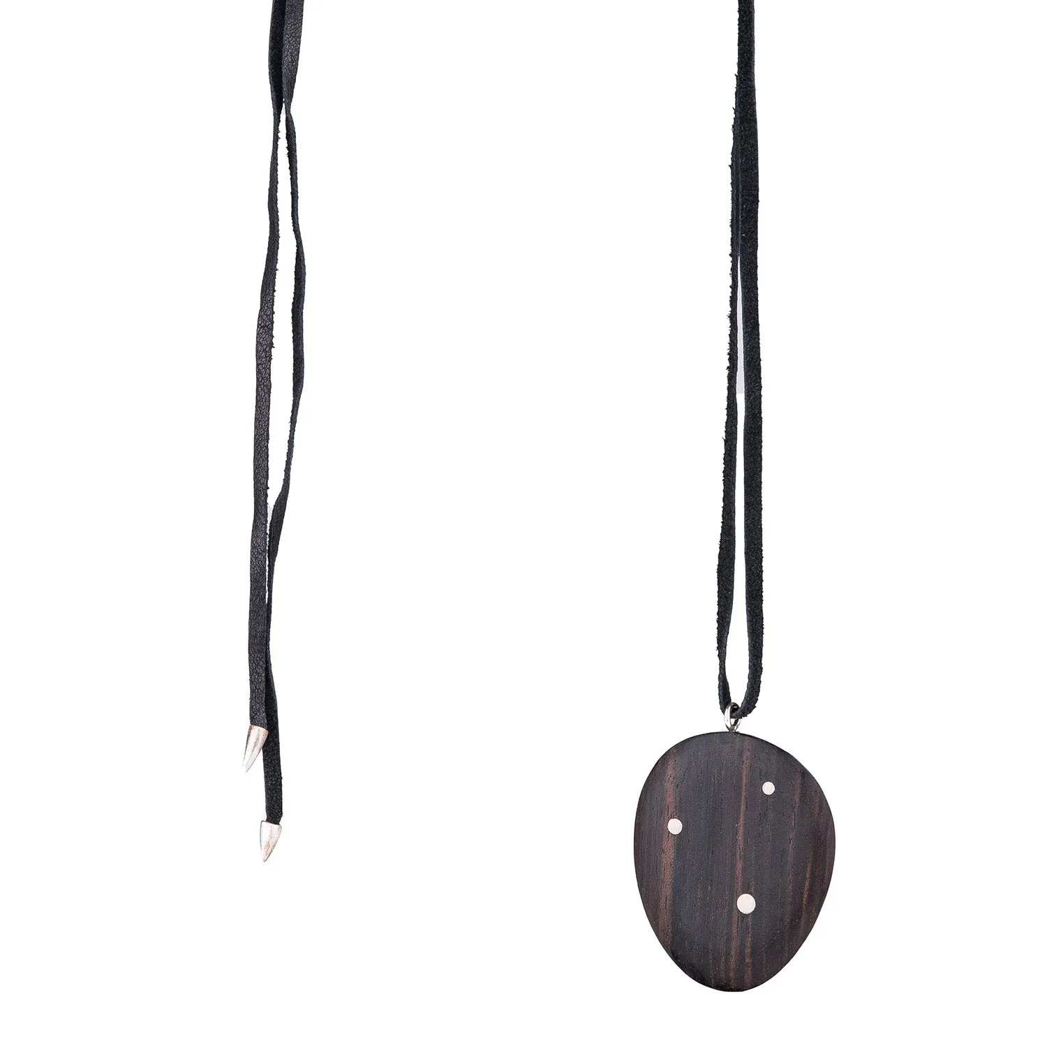 Wood Totem Inlay Necklace by Marion Cage