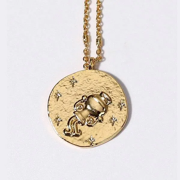 Zodiac Signs Taurus Coin Pendant