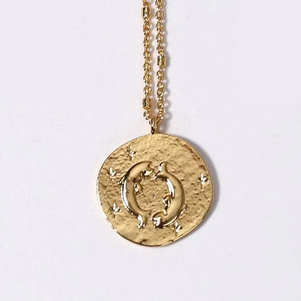 Zodiac Signs Taurus Coin Pendant