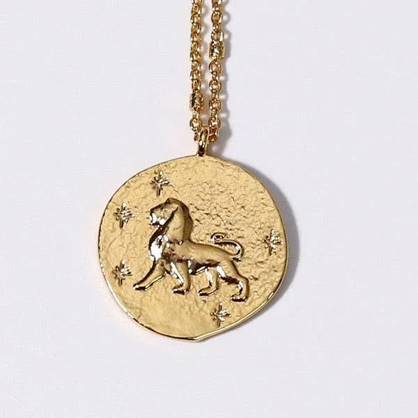 Zodiac Signs Taurus Coin Pendant