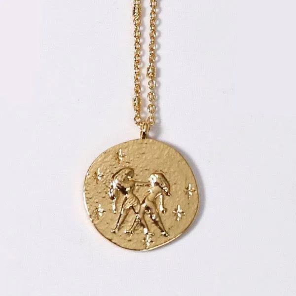 Zodiac Signs Taurus Coin Pendant